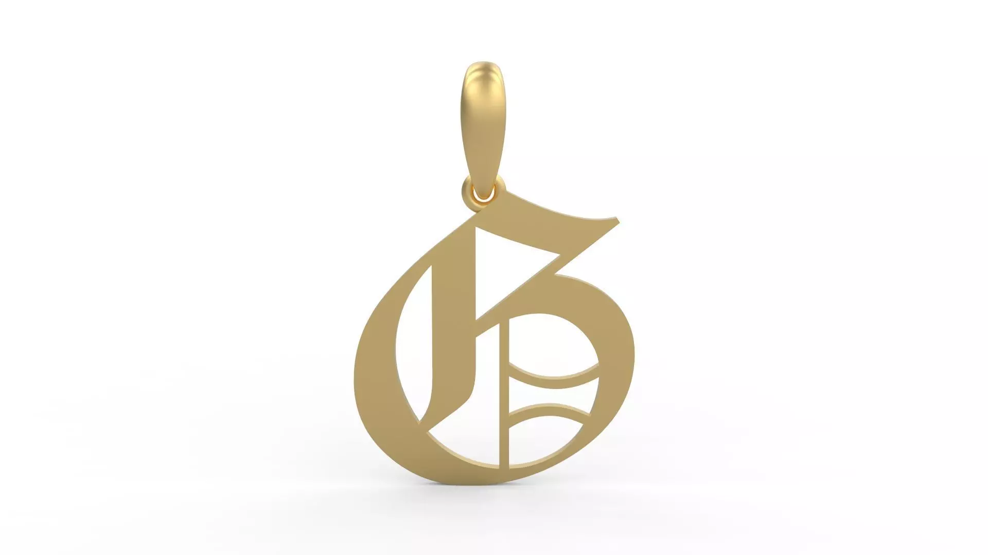 Initial Letters Pendant Canterbury G 3D print model_0