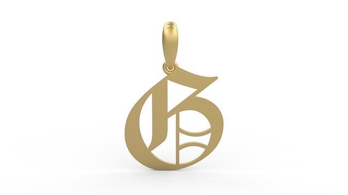 Initial Letters Pendant Canterbury G 3D print model