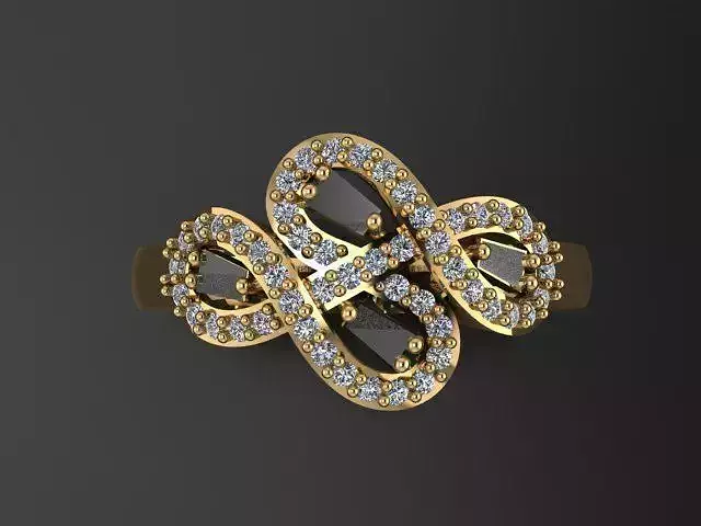 infinity ring baguette stone 