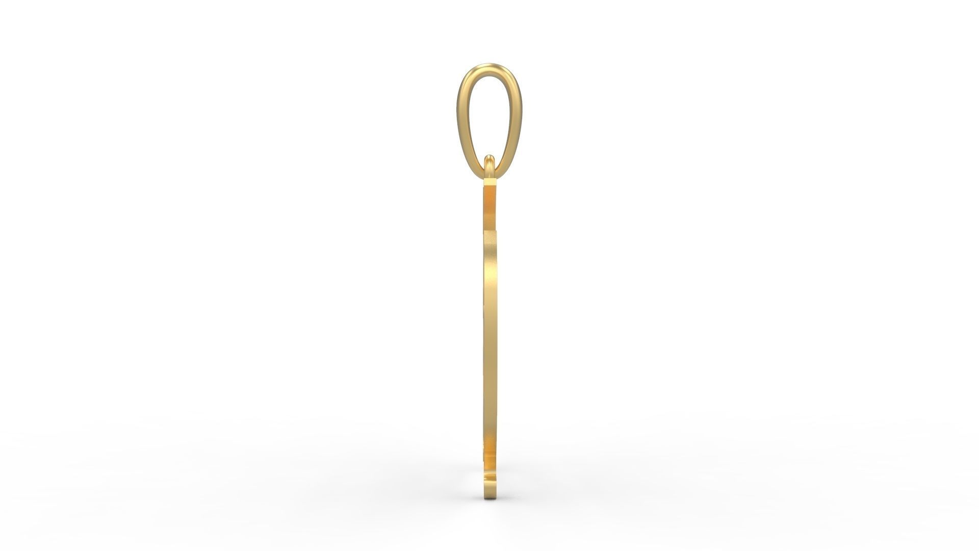 Initial Letters Pendant Canterbury H 3D print model_2