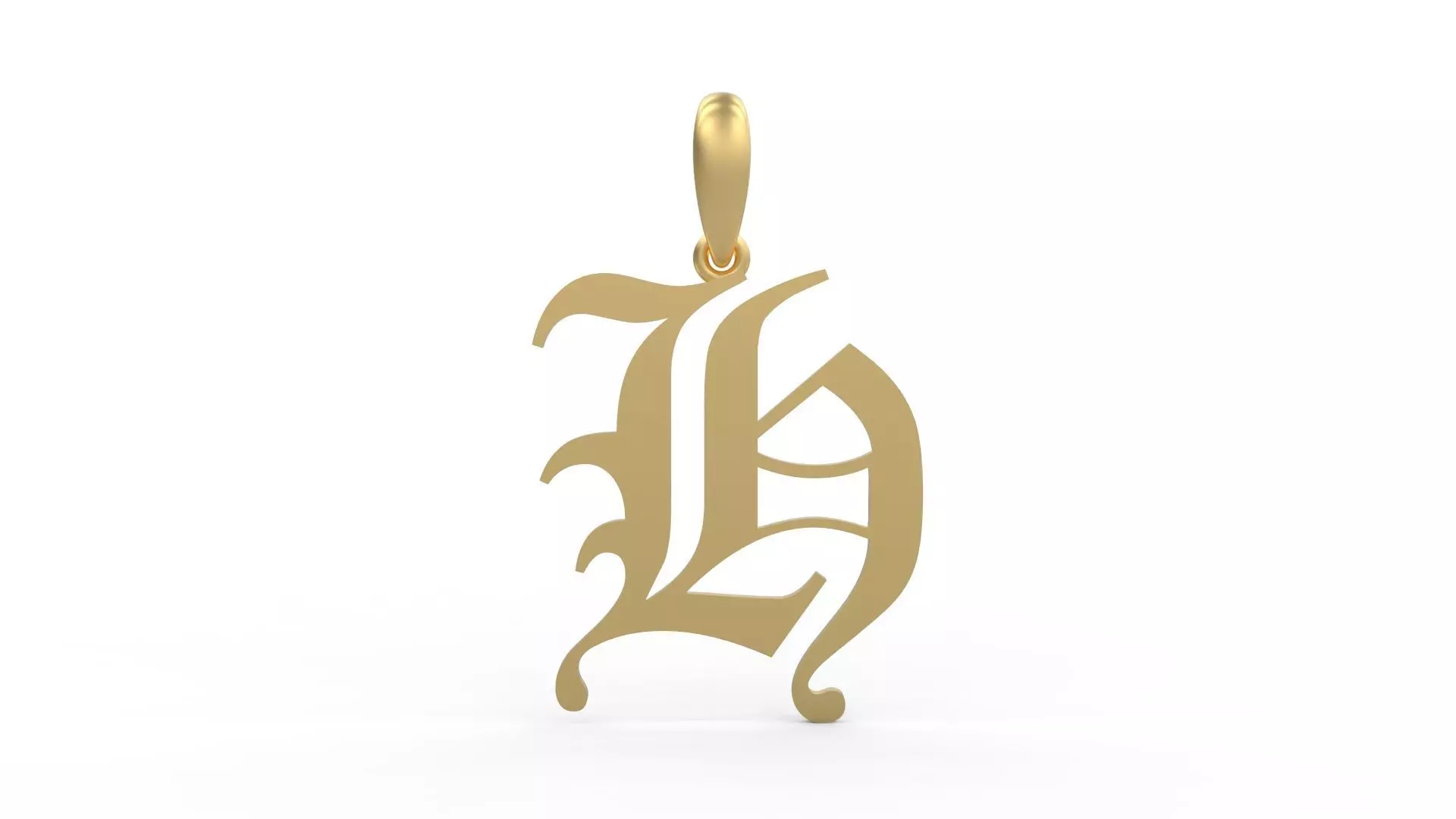 Initial Letters Pendant Canterbury H 3D print model_0