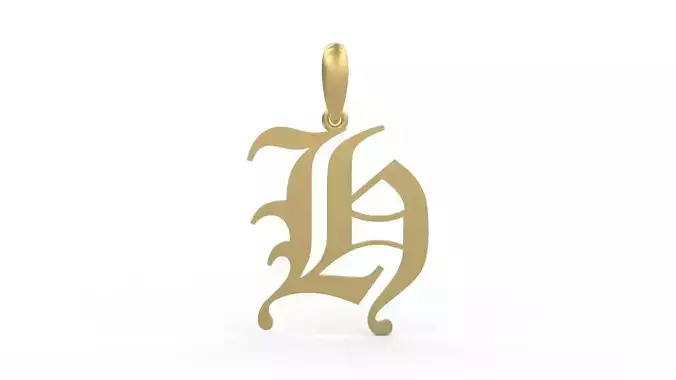 Initial Letters Pendant Canterbury H