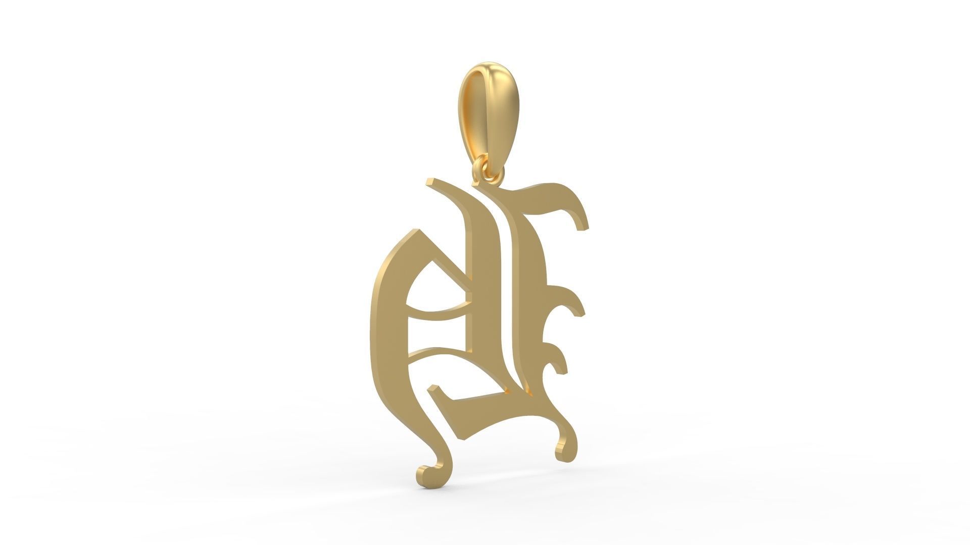 Initial Letters Pendant Canterbury H 3D print model_3