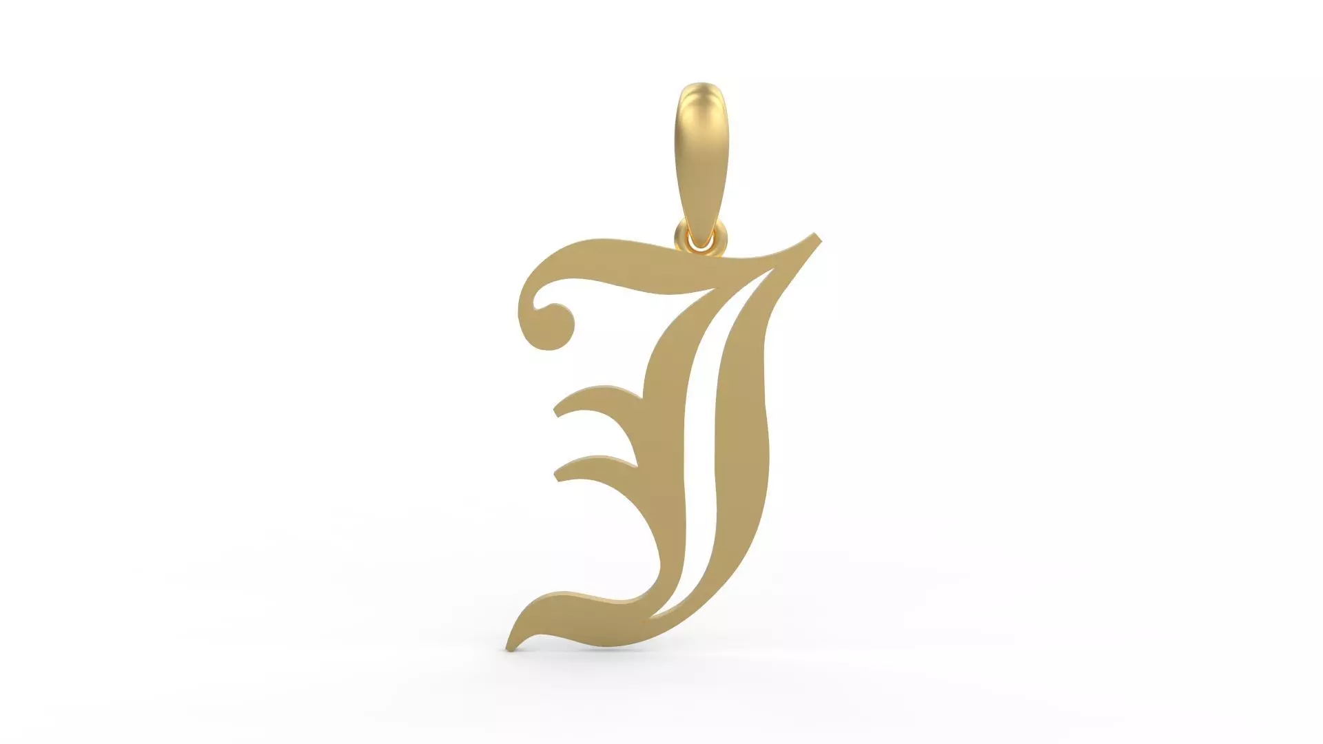 Initial Letters Pendant Canterbury J 3D print model_0