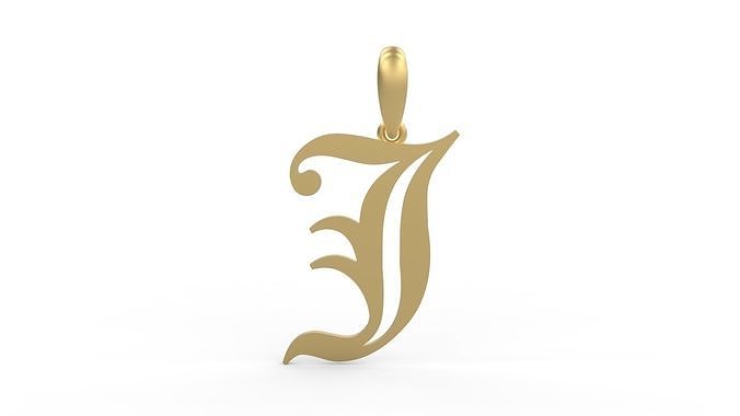 Initial Letters Pendant Canterbury J 3D print model
