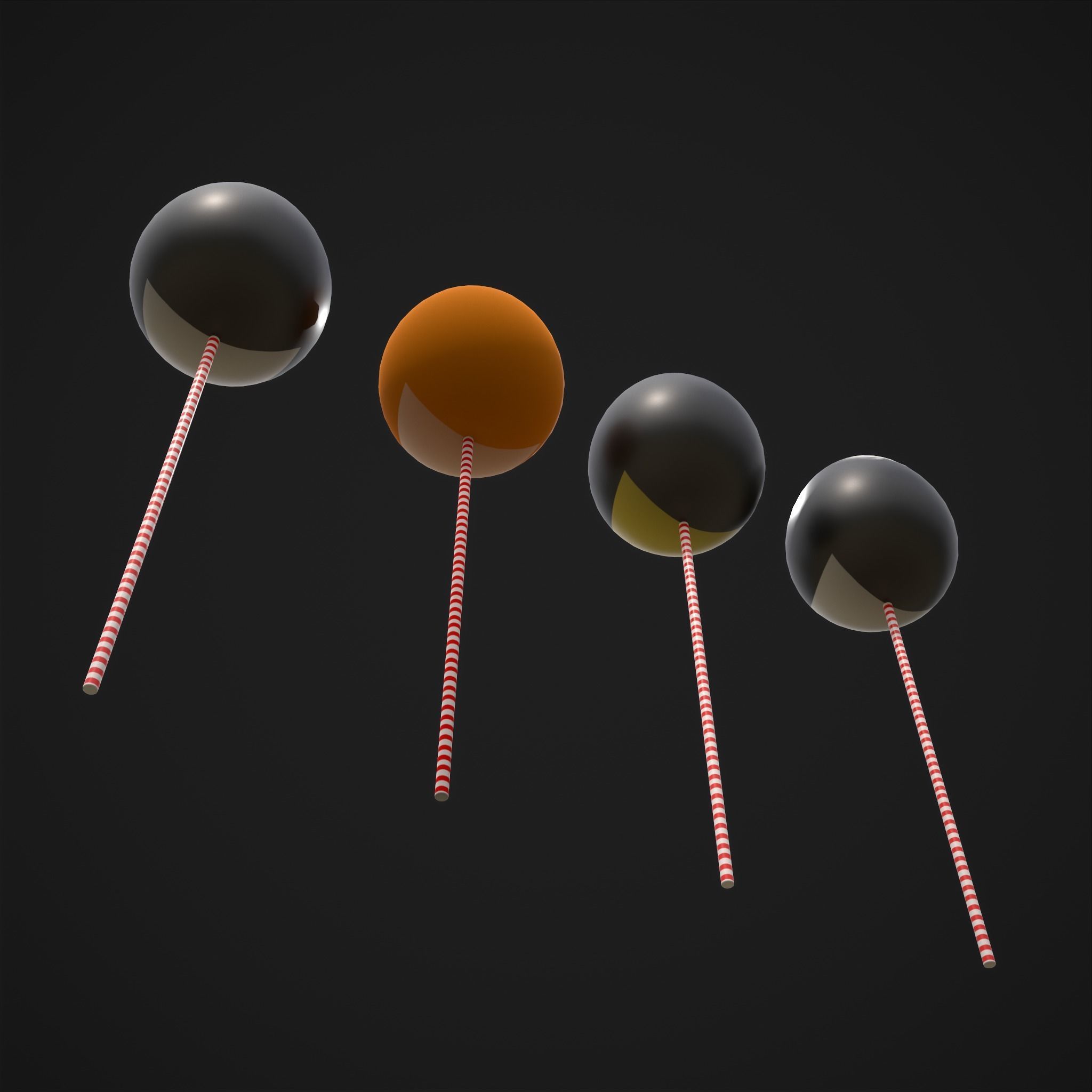 Penguin Cake Pops  Low-poly 3D model_20