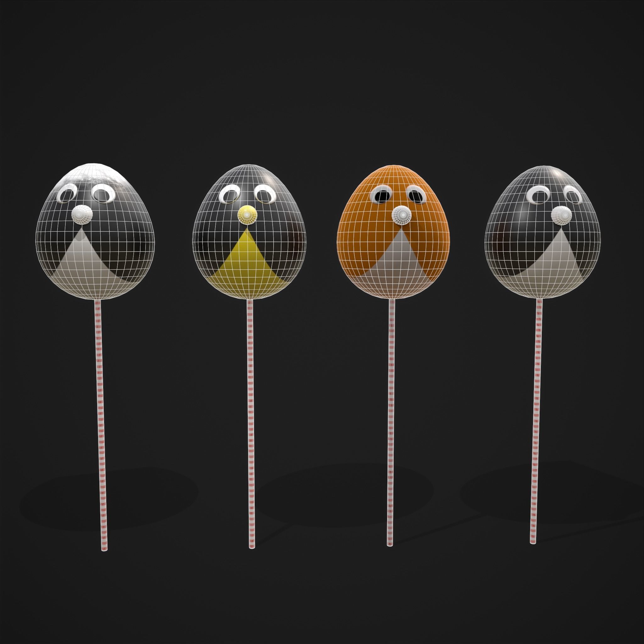 Penguin Cake Pops  Low-poly 3D model_13