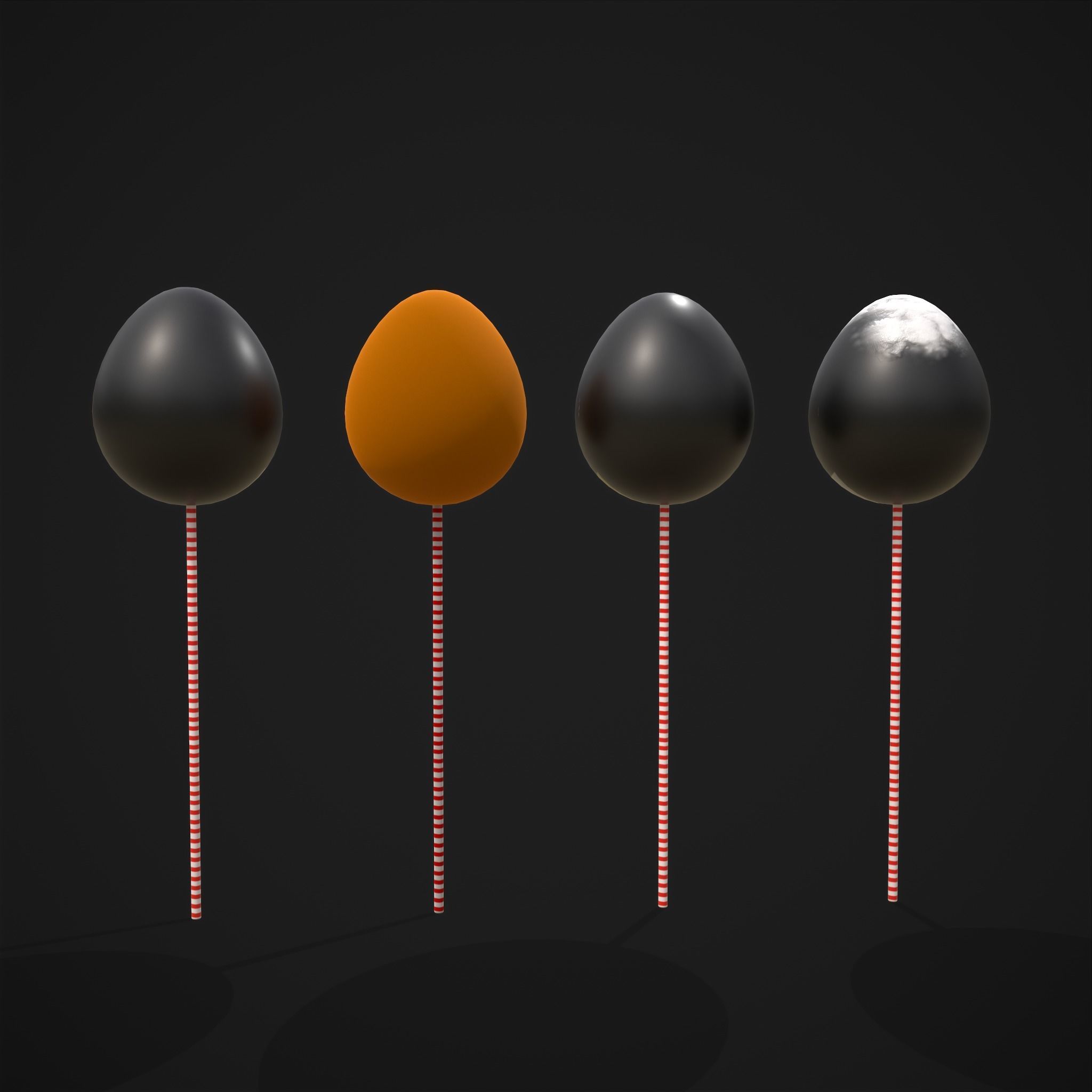 Penguin Cake Pops  Low-poly 3D model_14