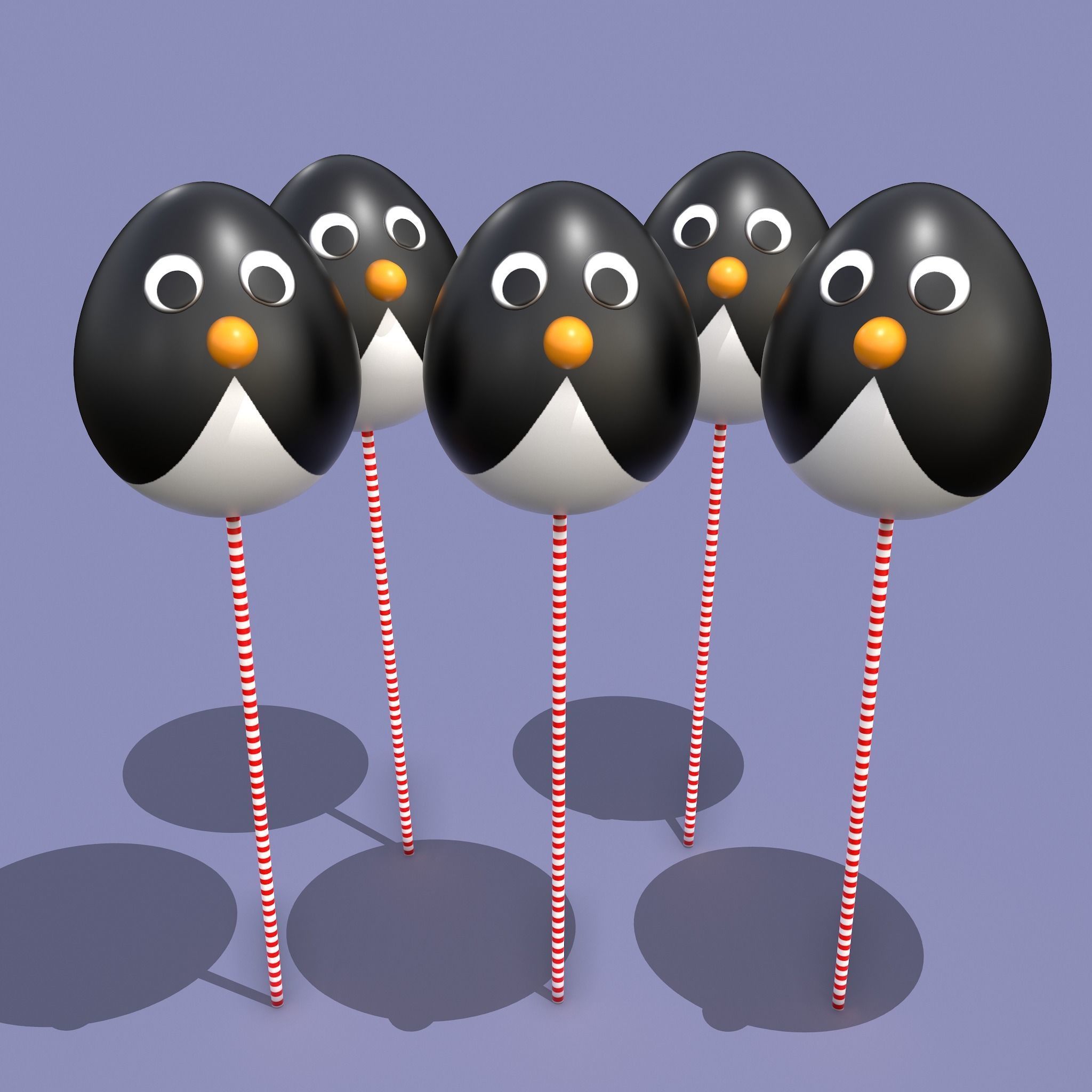 Penguin Cake Pops  Low-poly 3D model_4