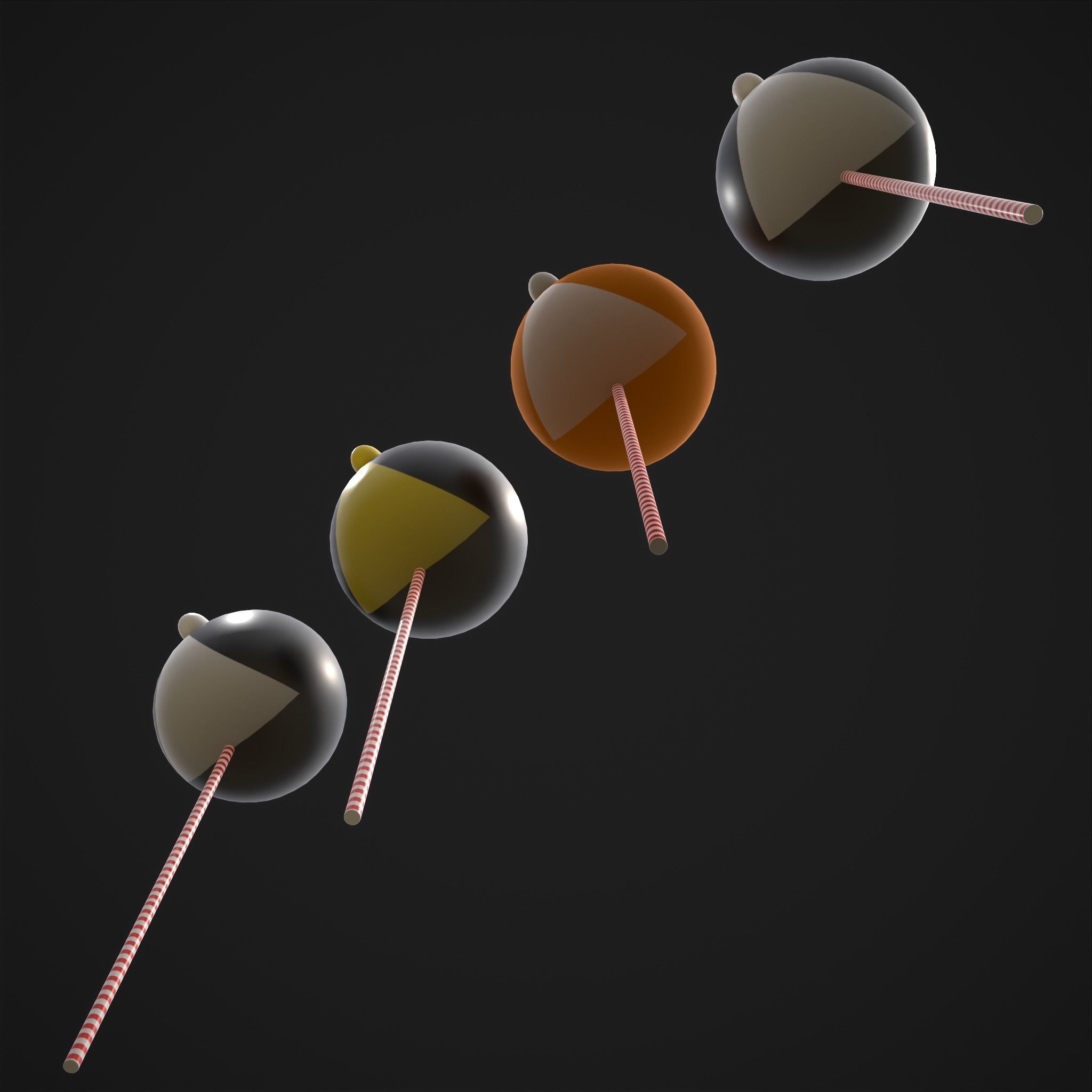 Penguin Cake Pops  Low-poly 3D model_18