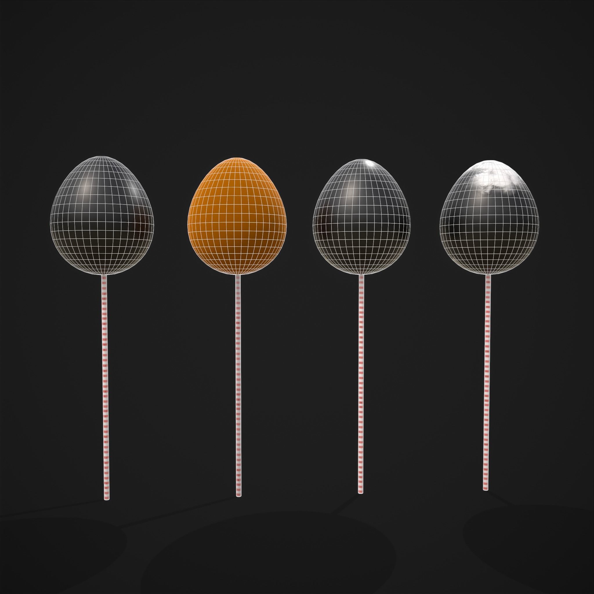 Penguin Cake Pops  Low-poly 3D model_15