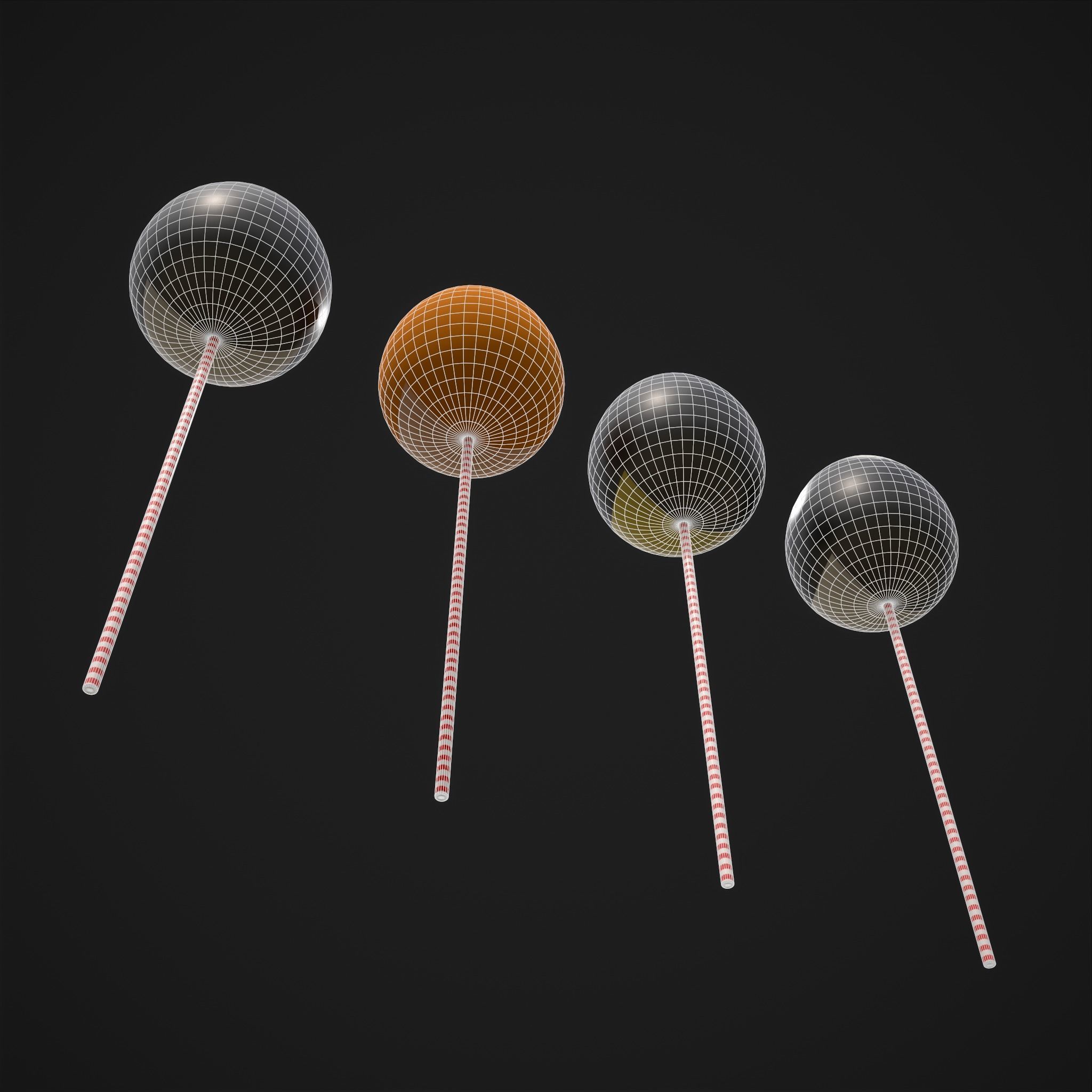 Penguin Cake Pops  Low-poly 3D model_21