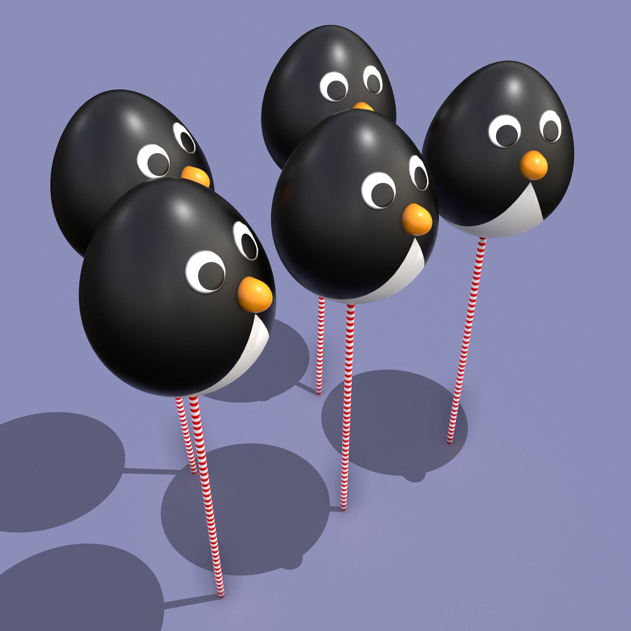 Penguin Cake Pops  Low-poly 3D model_43