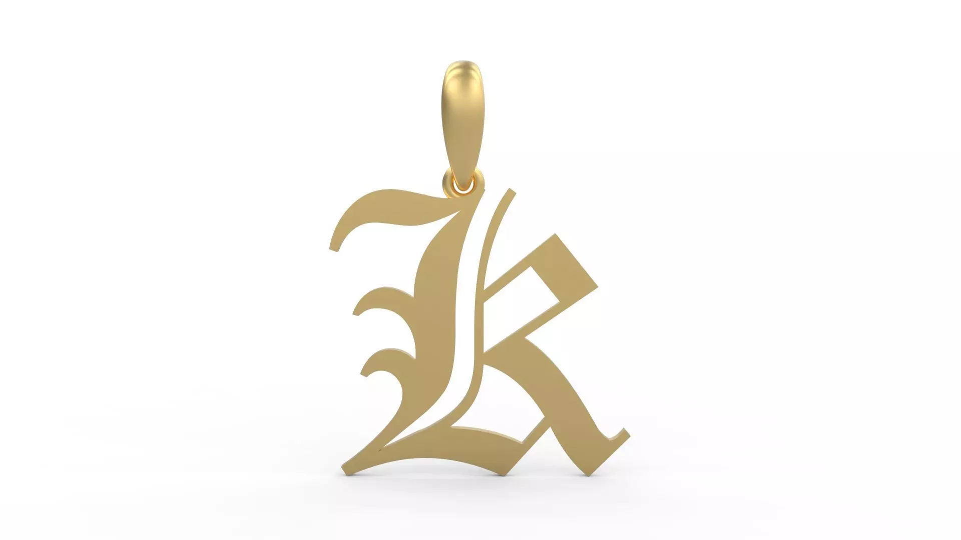 Initial Letters Pendant Canterbury K 3D print model