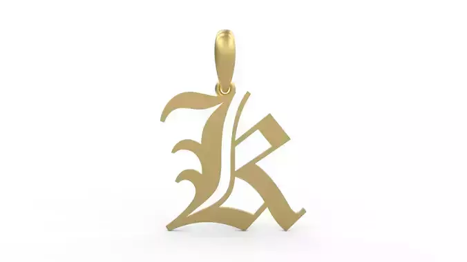 Initial Letters Pendant Canterbury K