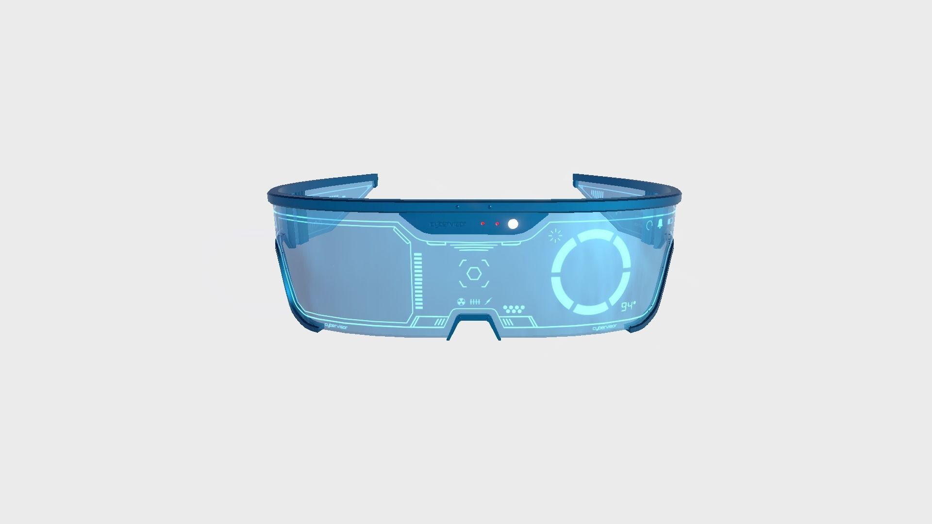 SciFi Glasses Visor 01 Blue - Character Design Fashion Low-poly 3D model_1