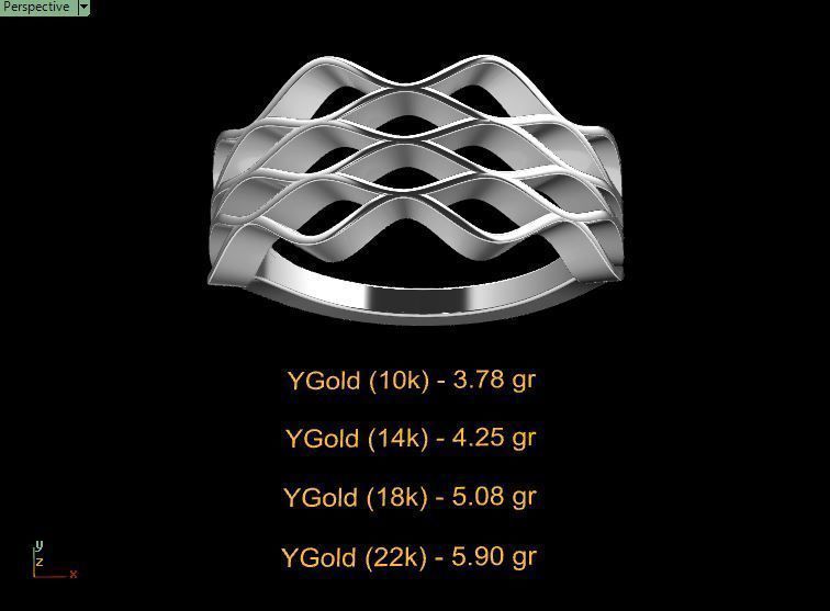 Ring Wavy 3D print model_19