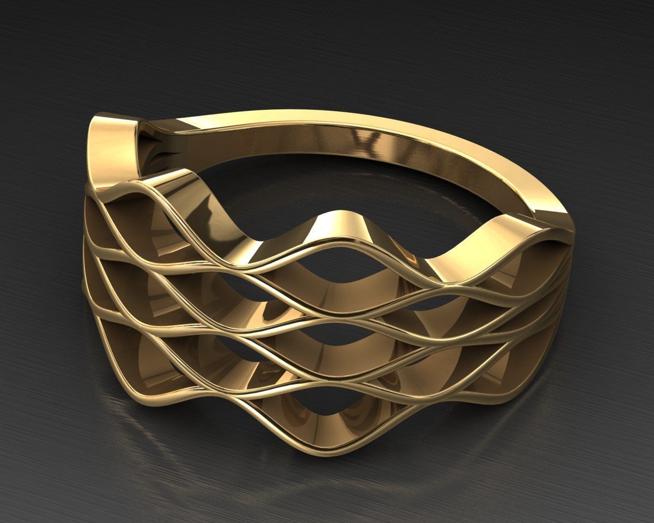 Ring Wavy 3D print model_18