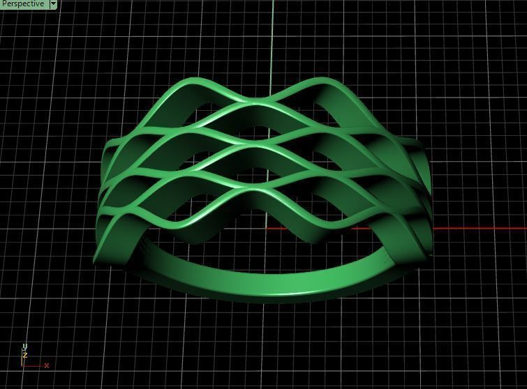 Ring Wavy 3D print model_6