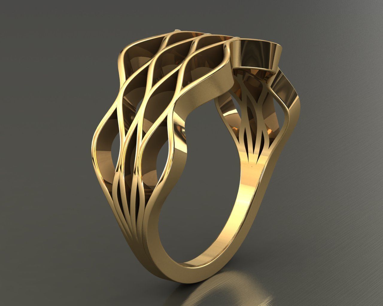 Ring Wavy 3D print model_5
