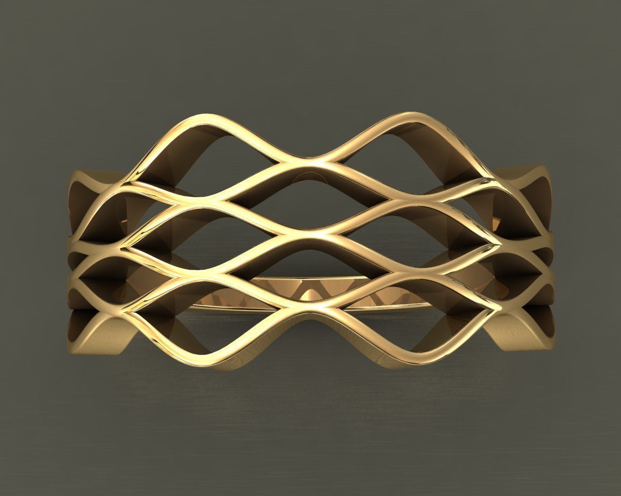 Ring Wavy 3D print model_2