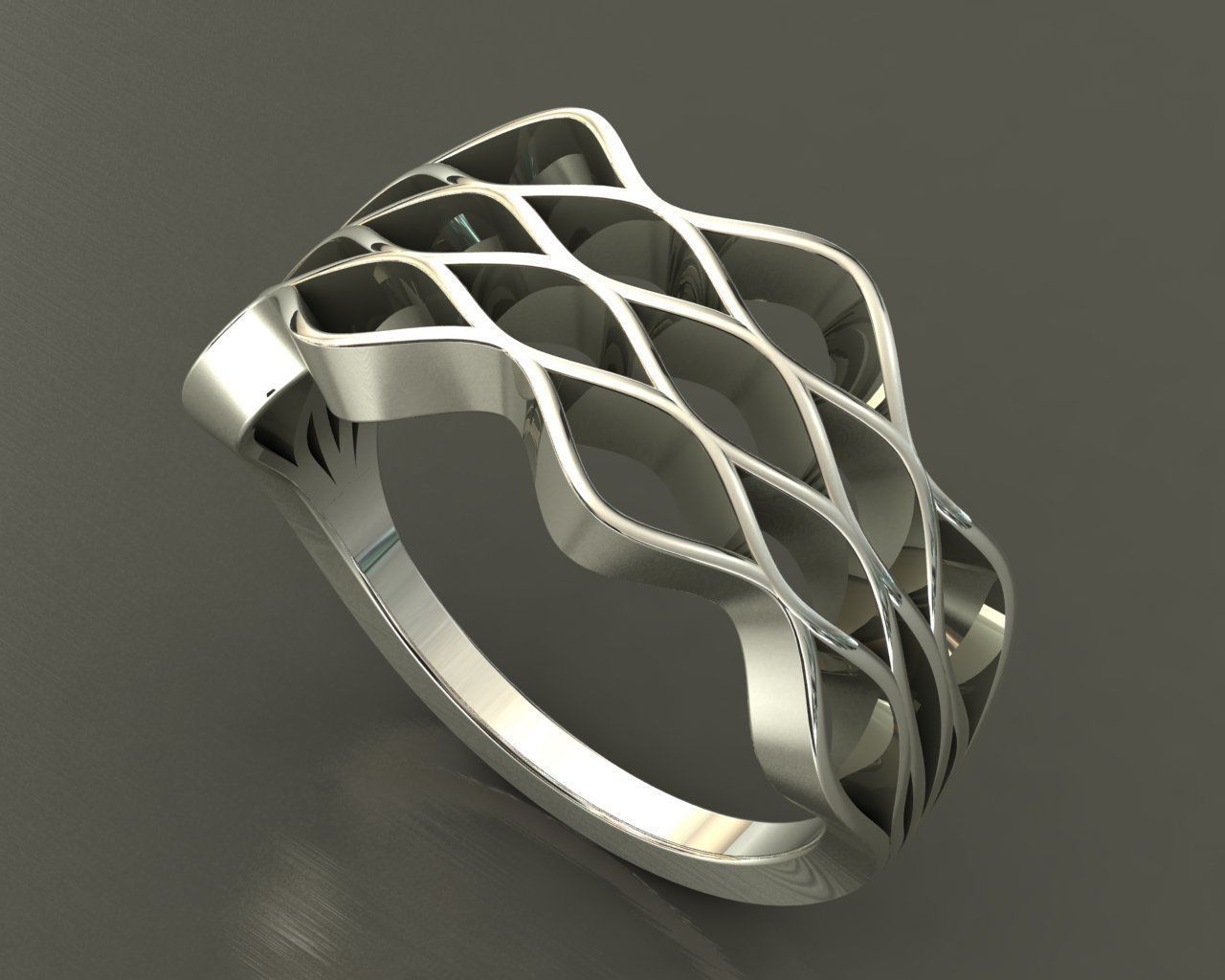 Ring Wavy 3D print model_17