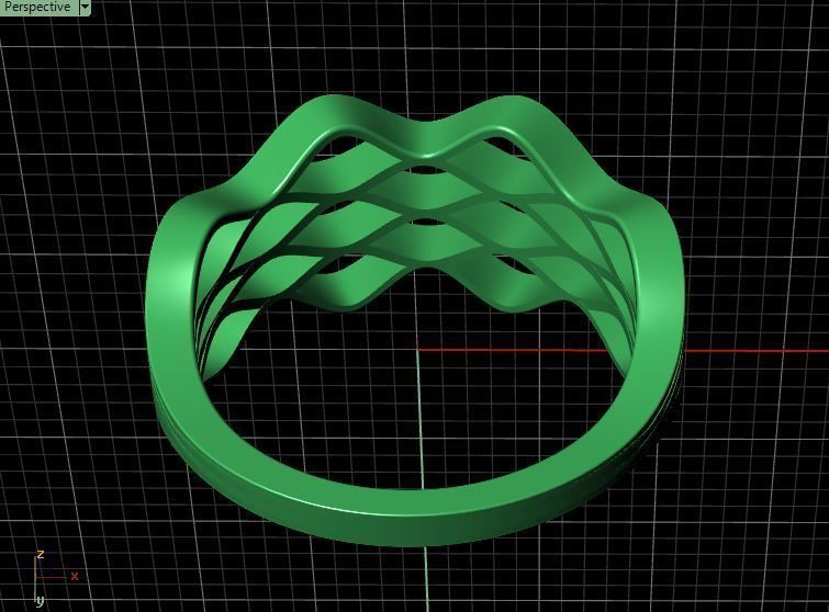 Ring Wavy 3D print model_21