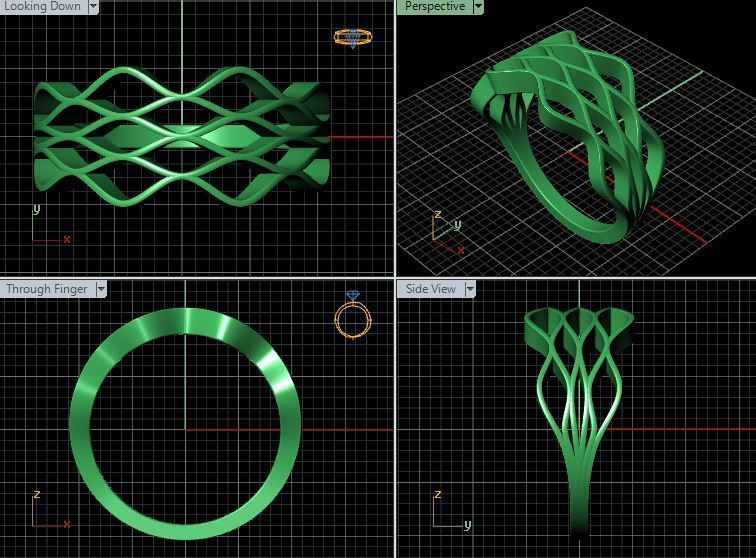 Ring Wavy 3D print model_7