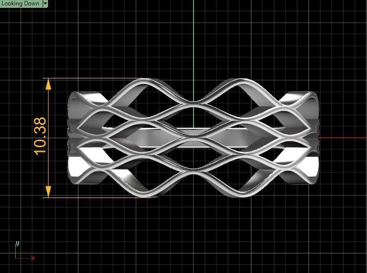 Ring Wavy 3D print model_12