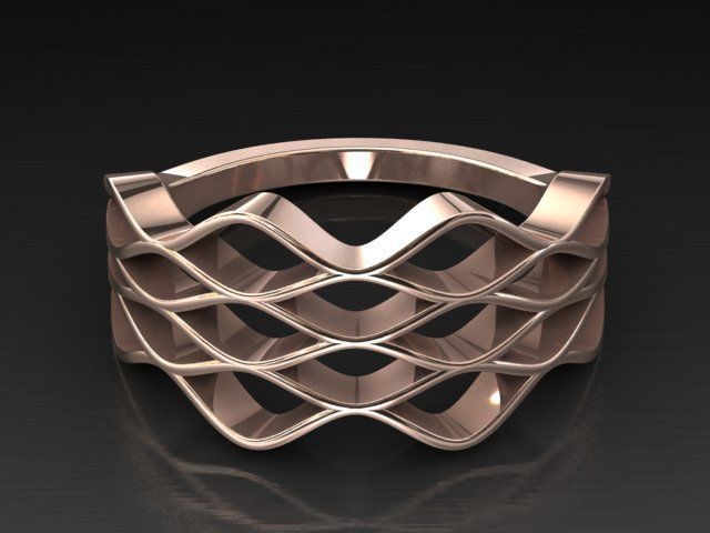 Ring Wavy 3D print model_27