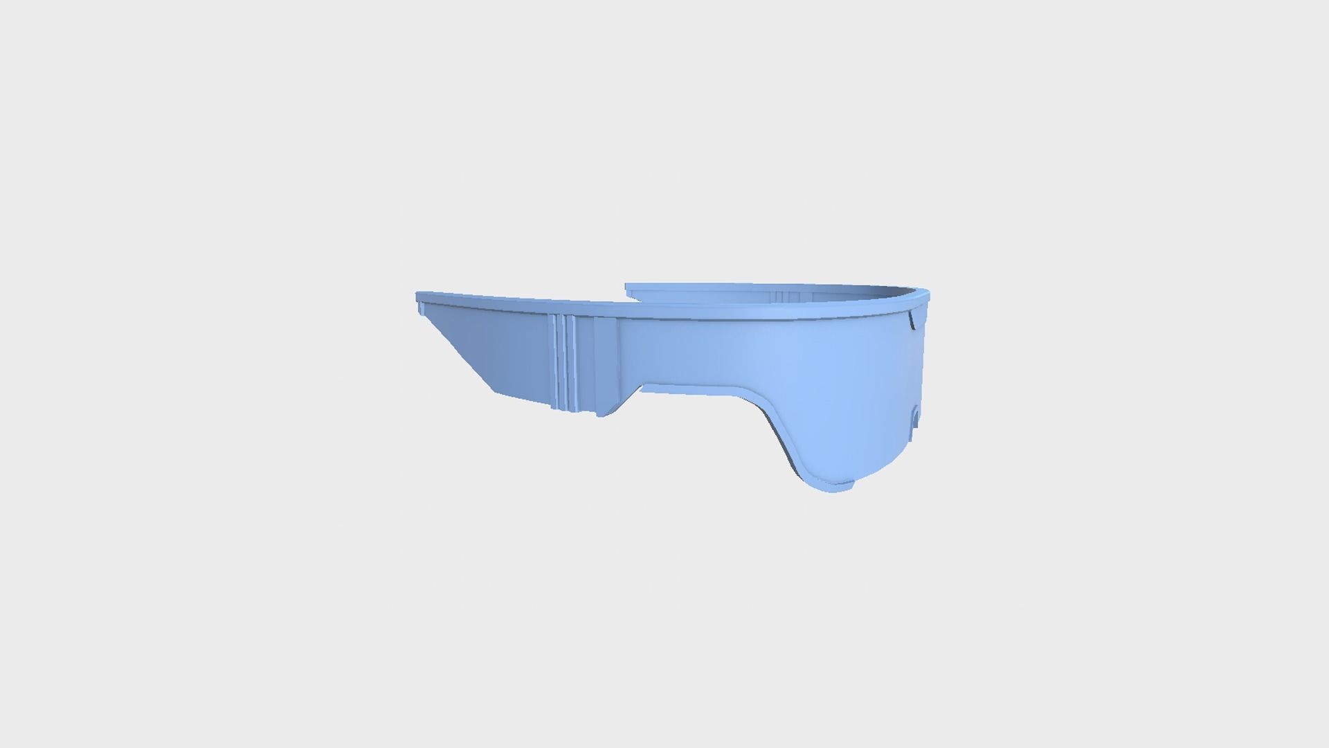 SciFi Glasses Visor 02 Black Green - Character Design Fashion Low-poly 3D model_10