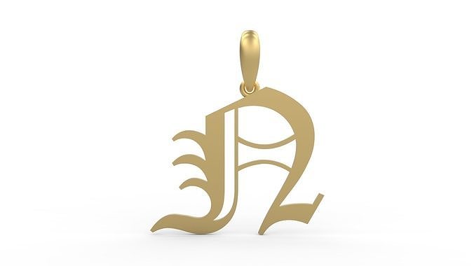 Initial Letters Pendant Canterbury N 3D print model