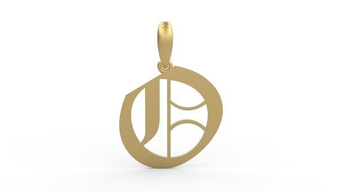 Initial Letters Pendant Canterbury O 3D print model