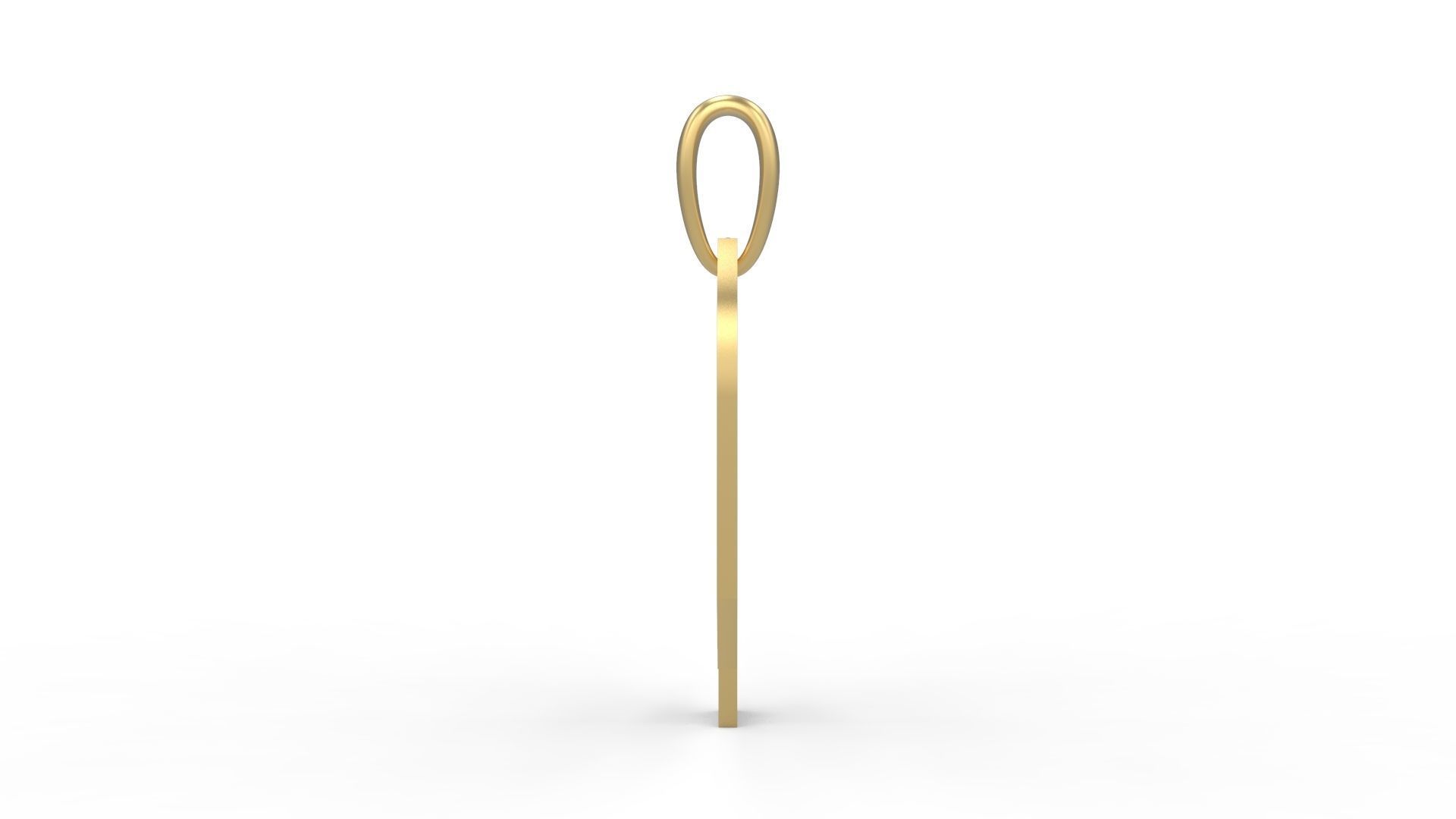 Initial Letters Pendant Canterbury P 3D print model_2