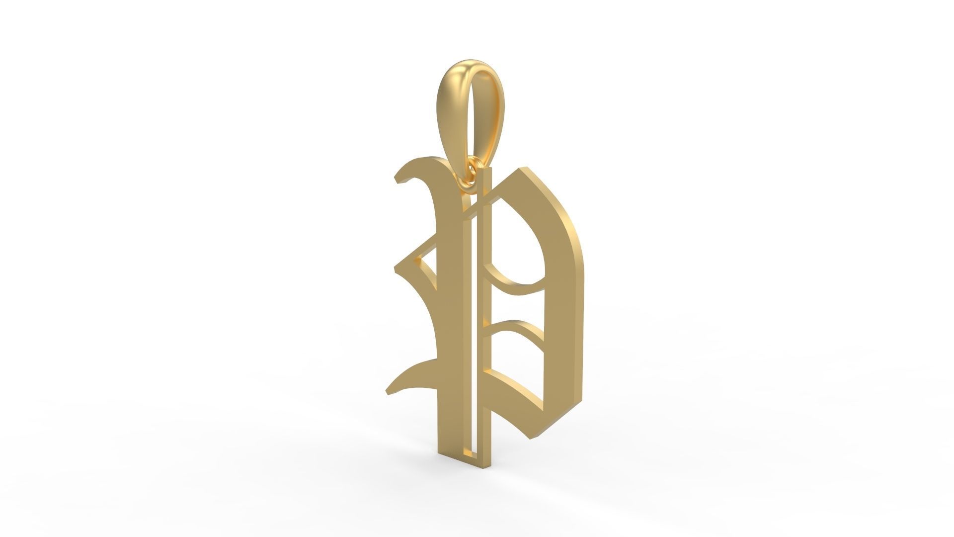 Initial Letters Pendant Canterbury P 3D print model_1