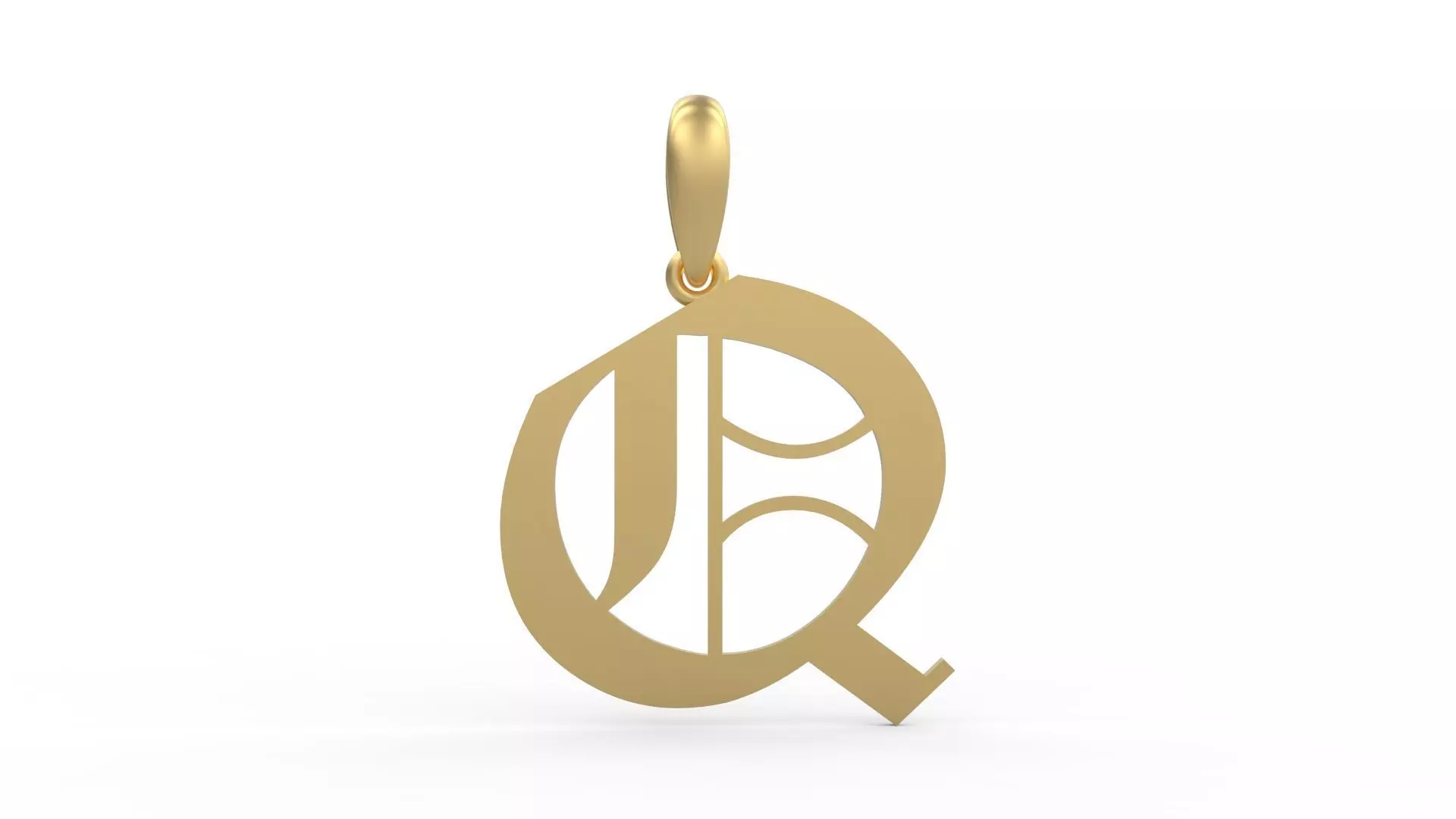 Initial Letters Pendant Canterbury Q 3D print model