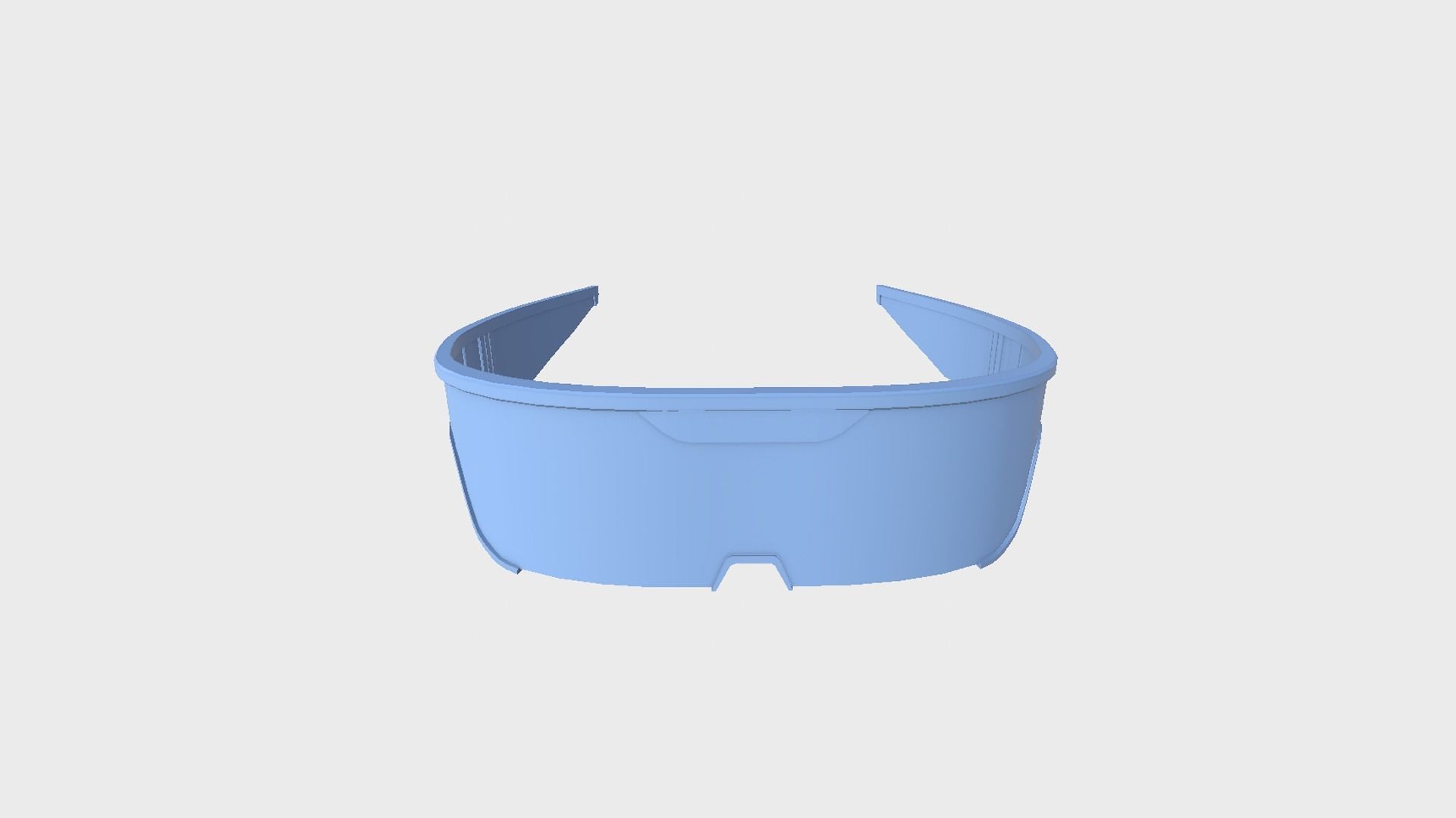 SciFi Glasses Visor 04 White Blue - Character Design Fashion Low-poly 3D model_9