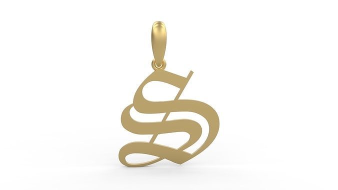 Initial Letters Pendant Canterbury S 3D print model