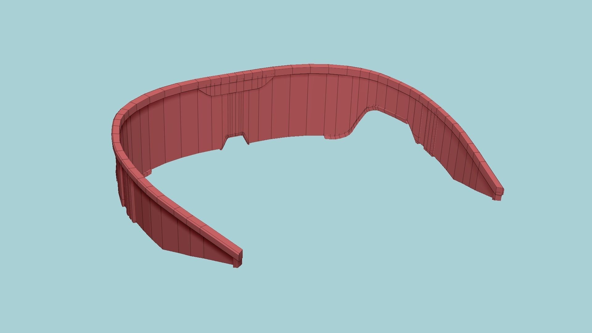 SciFi Glasses Visor 05 Purple - Character Design Fashion Low-poly 3D model_17