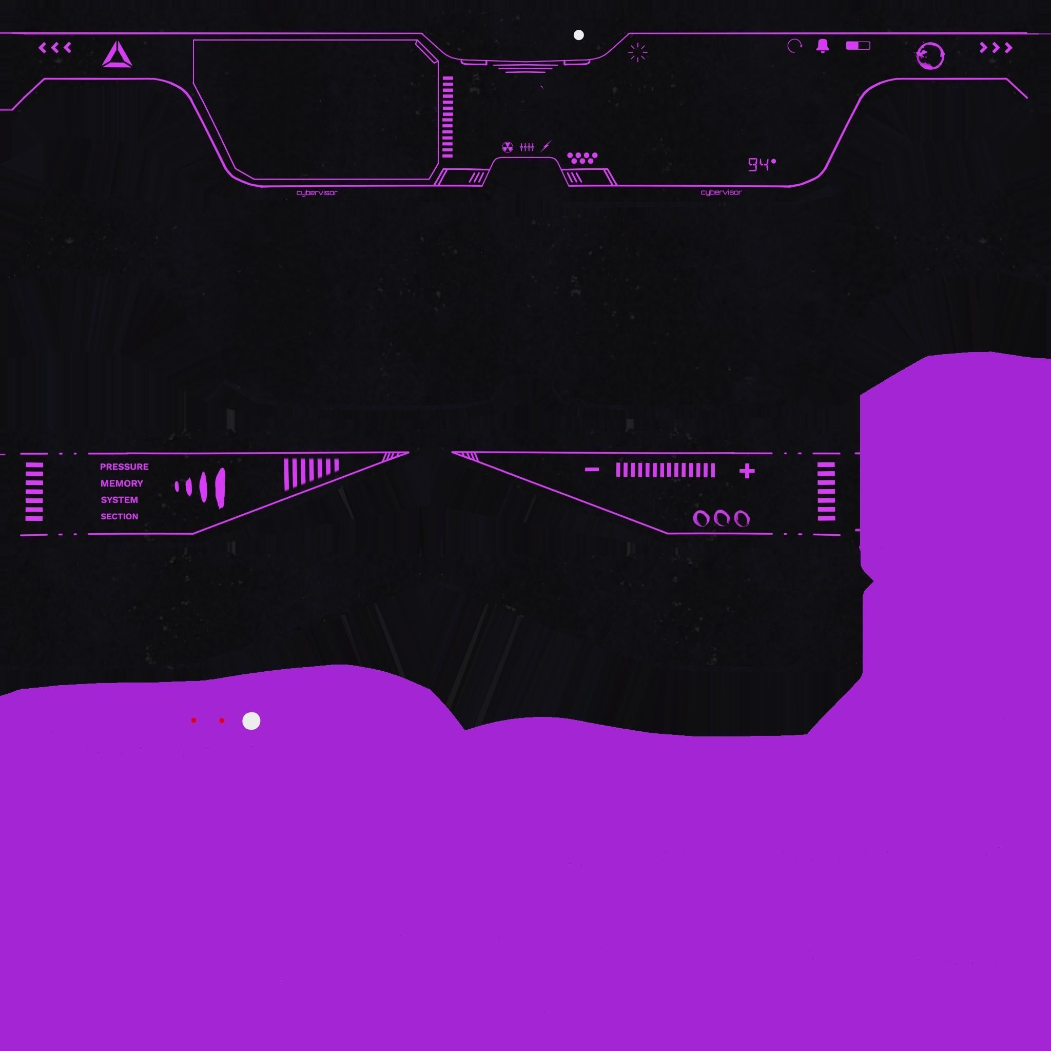 SciFi Glasses Visor 05 Purple - Character Design Fashion Low-poly 3D model_18