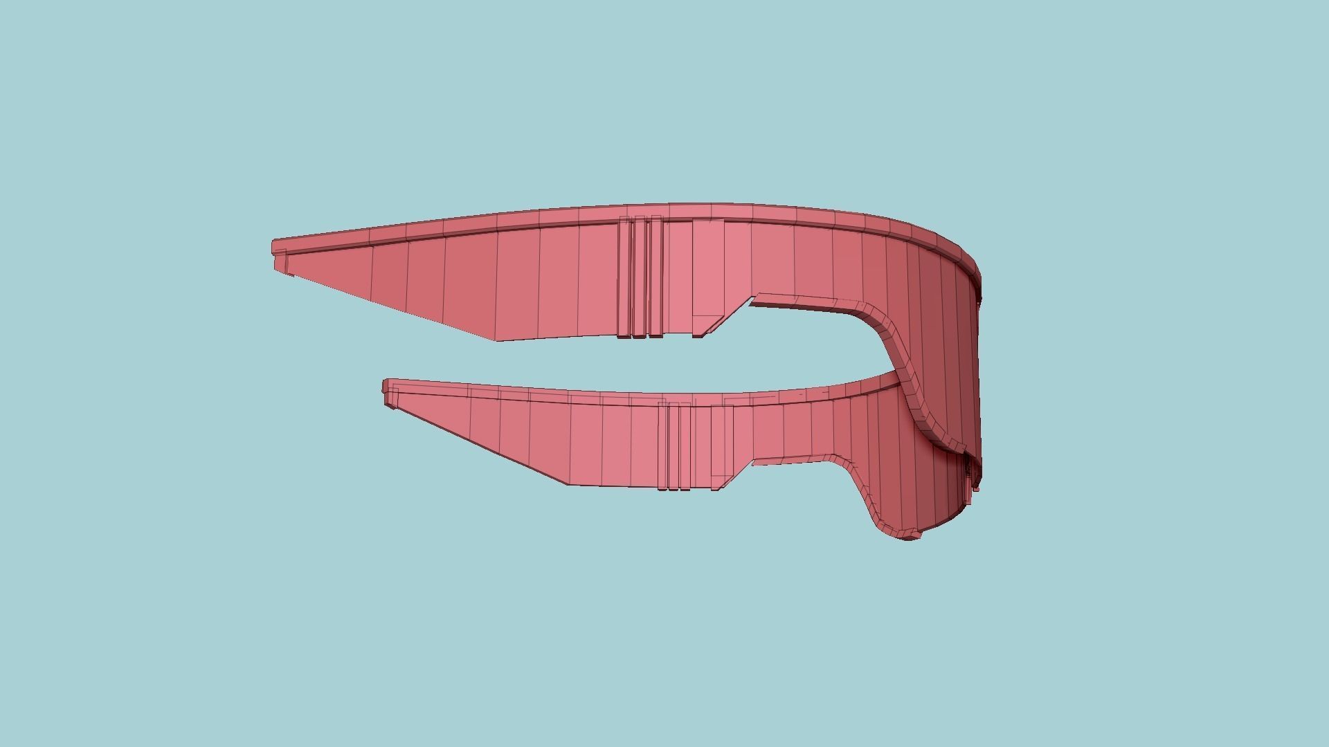 SciFi Glasses Visor 05 Purple - Character Design Fashion Low-poly 3D model_16