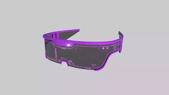 SciFi Glasses Visor 05 Purple - Character Design Fashion Low-poly 3D model