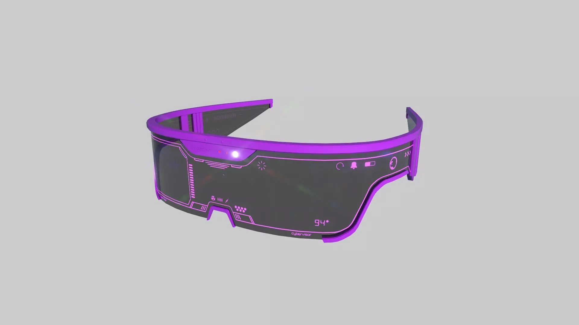 SciFi Glasses Visor 05 Purple - Character Design Fashion Low-poly 3D model_0