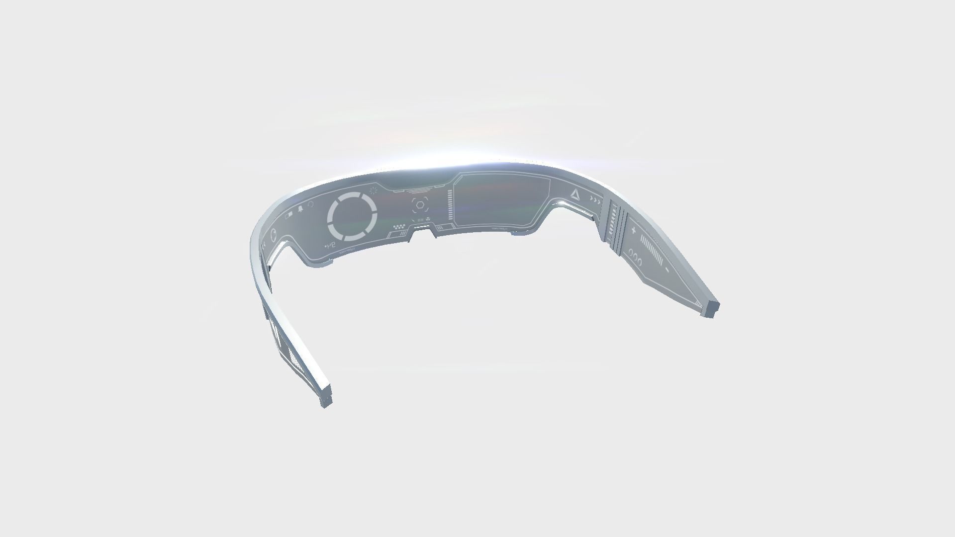 SciFi Glasses Visor 06 White - Character Design Fashion Low-poly 3D model_5