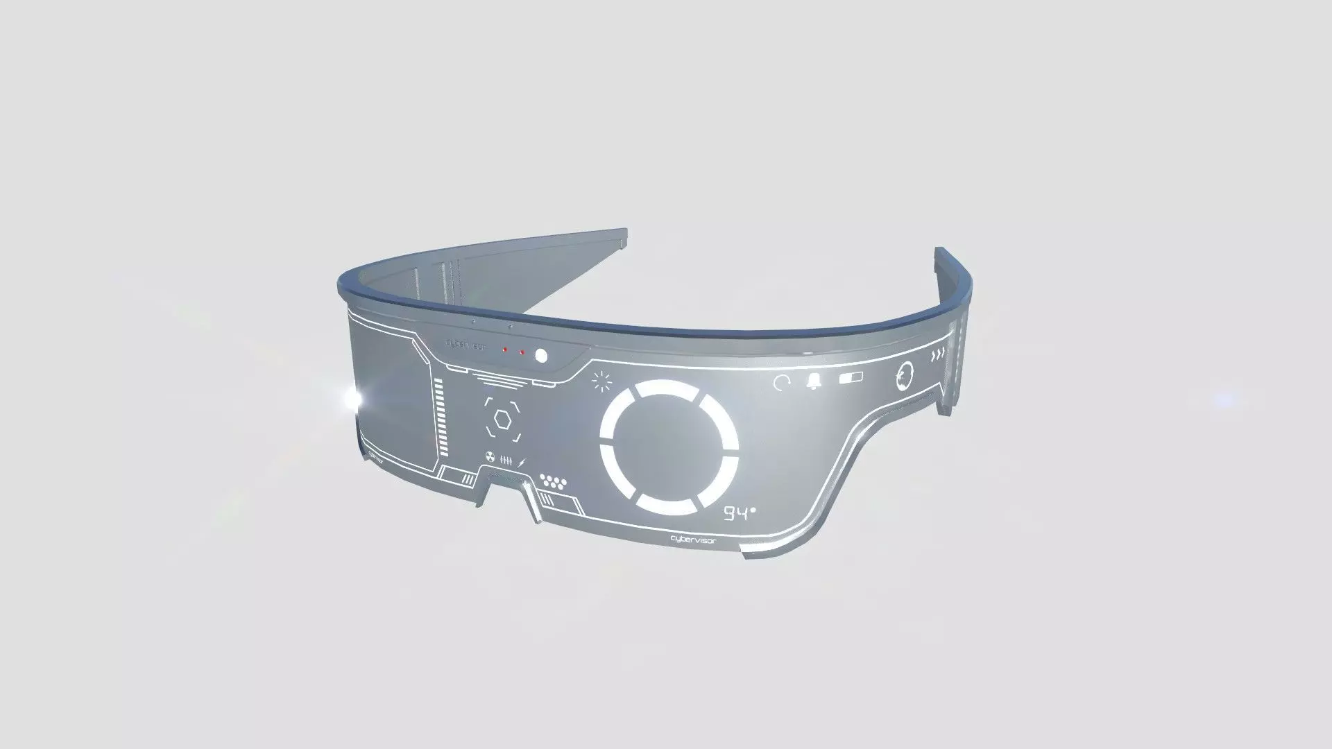 SciFi Glasses Visor 06 White - Character Design Fashion Low-poly 3D model_0