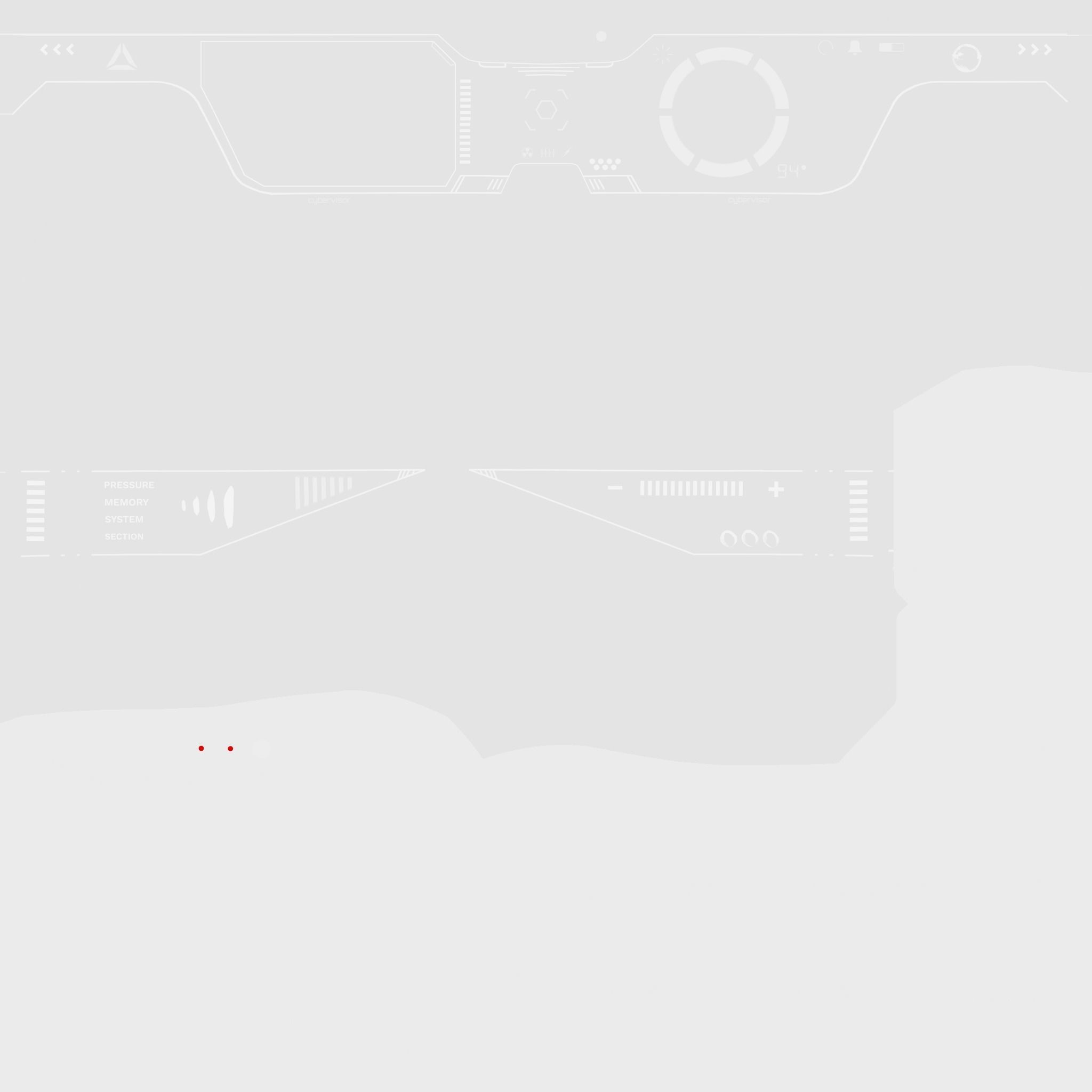 SciFi Glasses Visor 06 White - Character Design Fashion Low-poly 3D model_18