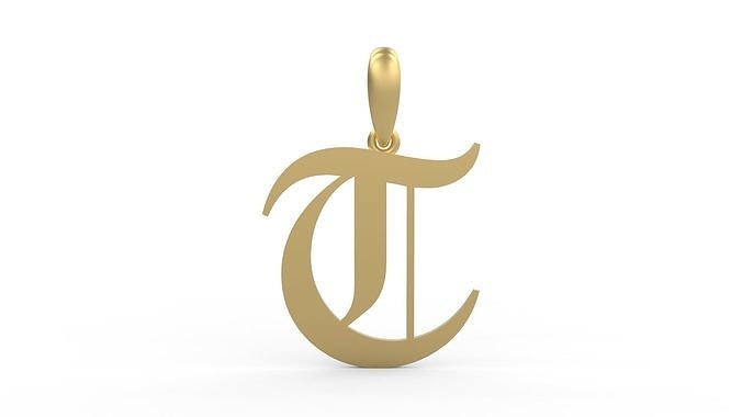 Initial Letters Pendant Canterbury T 3D print model