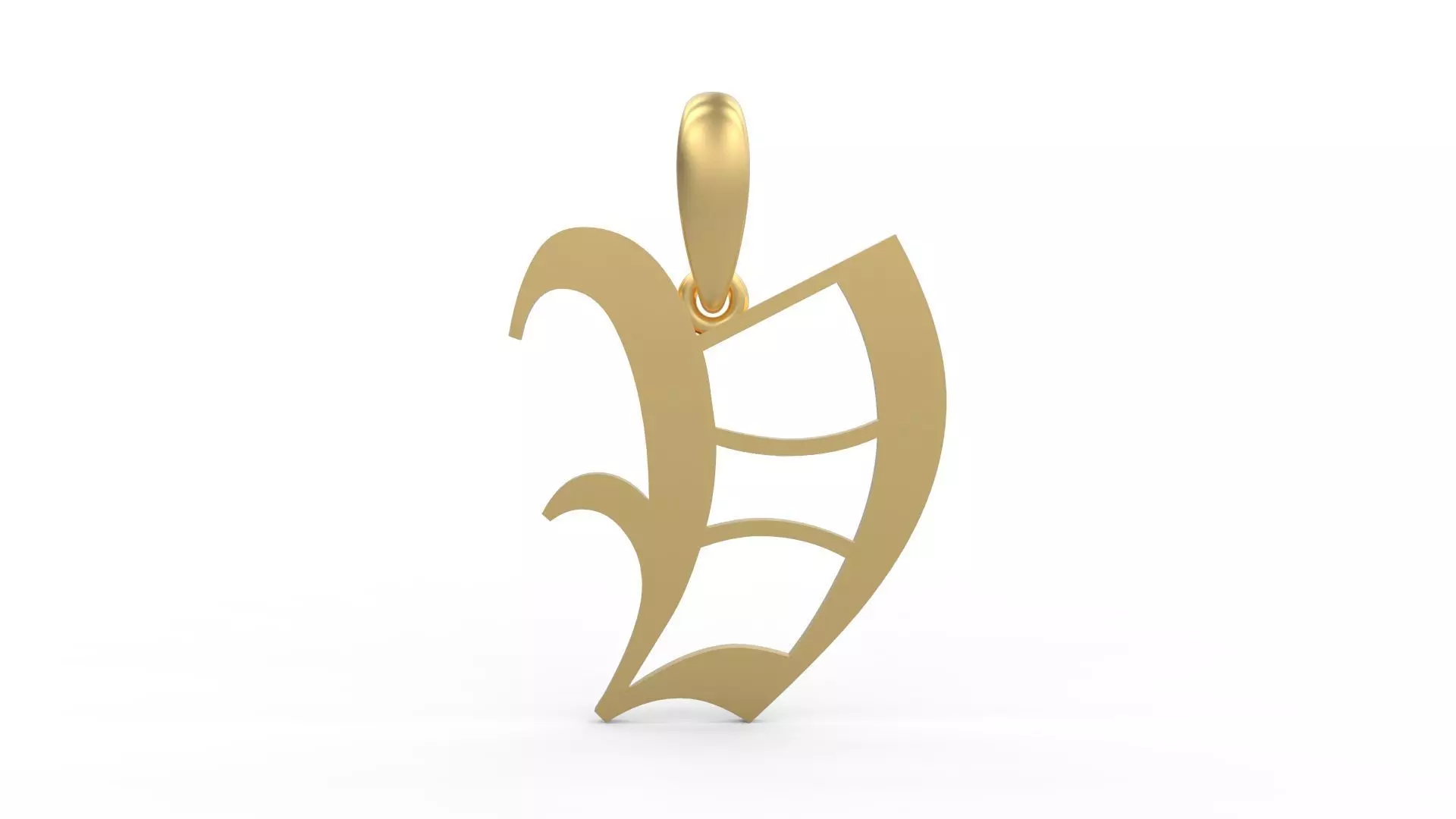 Initial Letters Pendant Canterbury V 3D print model