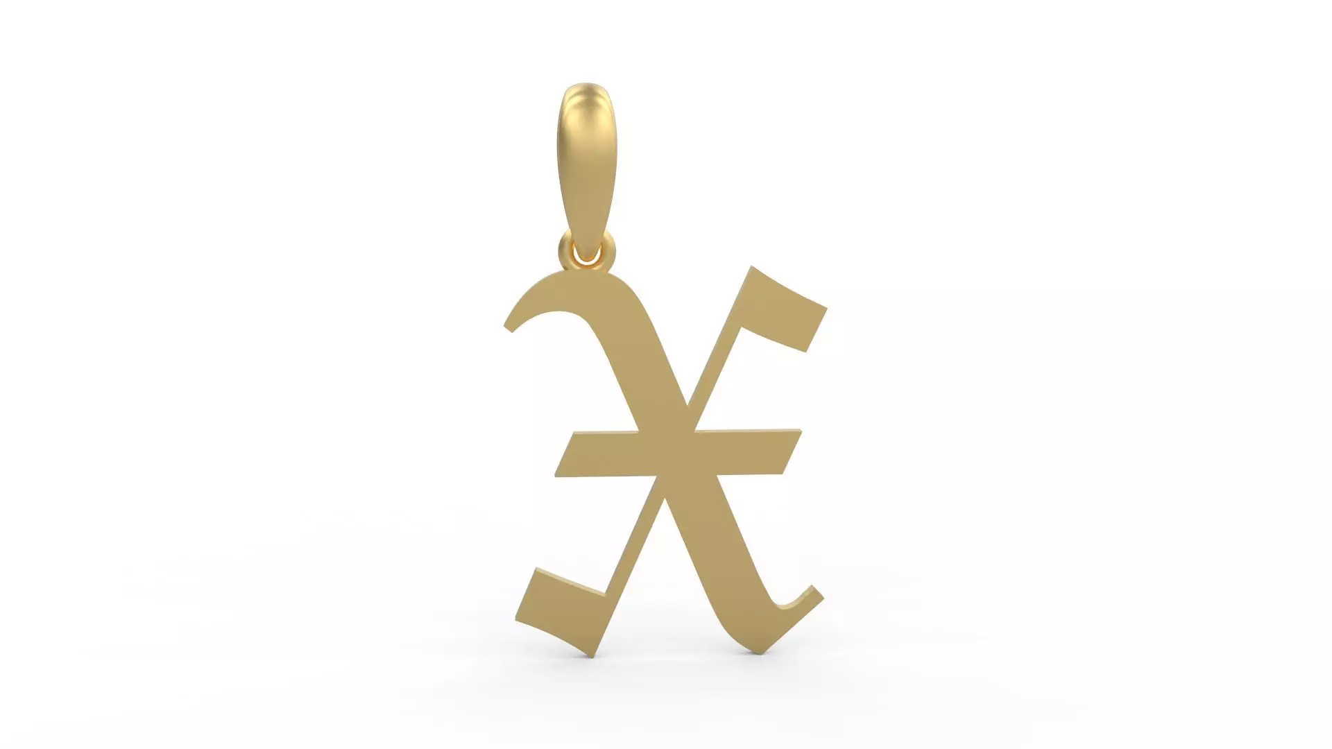 Initial Letters Pendant Canterbury X 3D print model