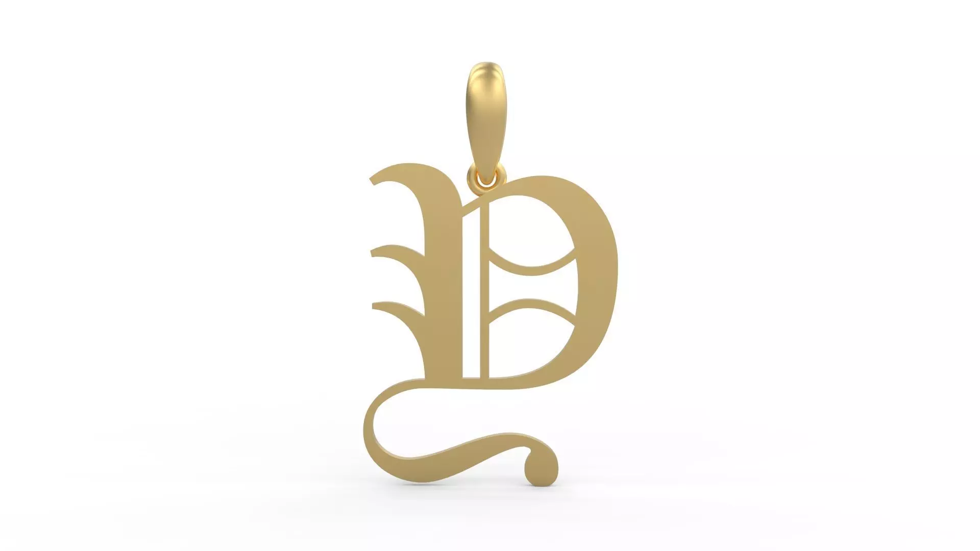 Initial Letters Pendant Canterbury Y 3D print model_0
